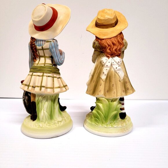Hollie Hobbie Figurines 1973 Set 2 Vintage World Wide Art Inc Japan HHF-6 HHF-4 - Picture 3 of 10